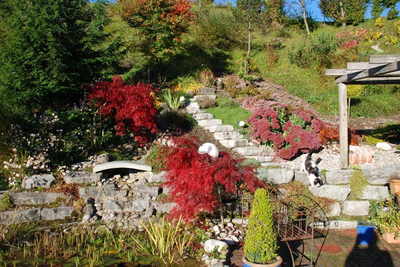 Ein neu angelegter Steingarten, Gartengestaltung in Salzburg